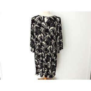 Dana Buchman Floral Black & White Dress Size XXL